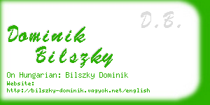 dominik bilszky business card